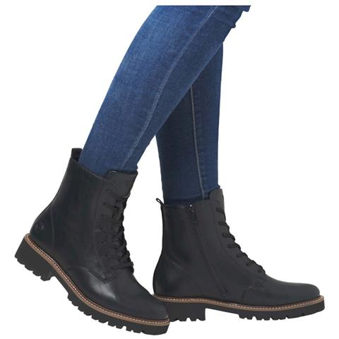 Black Casual Closed Ladies Mid Height Boots Stivaletti Pelle Scarpe Donna Nero Eu 42, D8661-00 - Foto 2