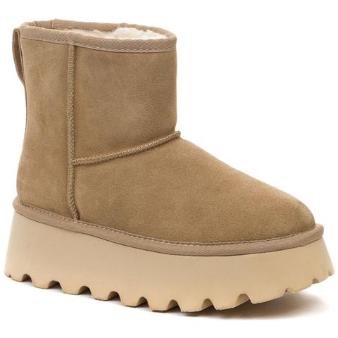 Beige Casual Closed Booties Stivaletti Pelle Scamosciata /nabuk Scarpe Donna Beige Eu 36, 848214/05-01 - Foto 1