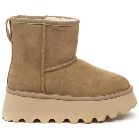 Beige Casual Closed Booties Stivaletti Pelle Scamosciata /nabuk Scarpe Donna Beige Eu 36, 848214/05-01 - Foto 2