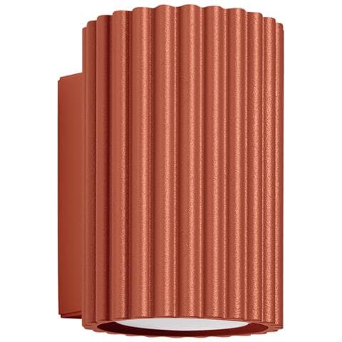 Lampada Da Parete Karbon 10 Rosso Ocra Sl. 1654 - Minimalista Lampada Da Parete Ocra Rossa 10x6.5x8.5 Cm - Foto 1