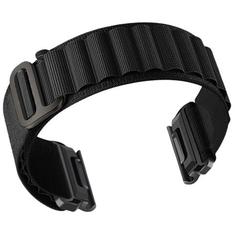 Cinturino Per Orologio In Nylon Per Garmin Fenix 8/8s/6/6x/7/7x/pro/tactix Black 26 Mm - Foto 4
