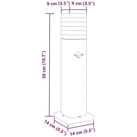 Lampade Terra per Esterni con Sensori 3pz Nere 50cm Alluminio - Foto 2