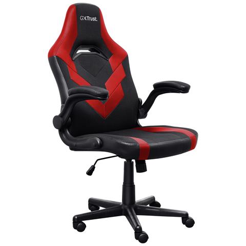Trust Gxt 703 Riye Sedia Da Gaming Per Pc Sedia Tappezzata Nero, Rosso (gxt703r Riye Gaming Chair Red Uk) - Foto 1