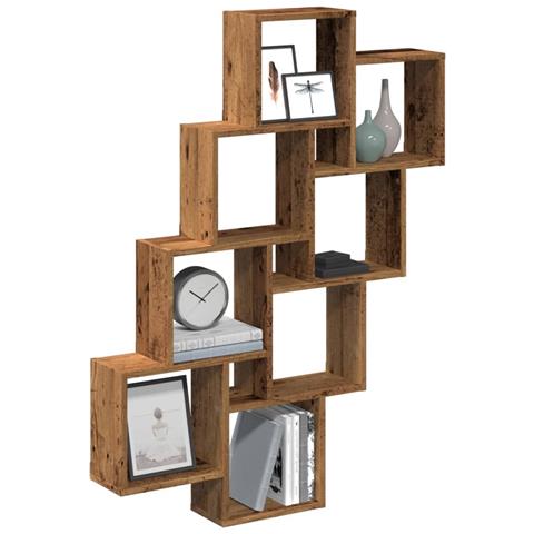 Mensola A Muro A Cubo Antico 90x15x119,5 Cm Legno Multistrato - Foto 1