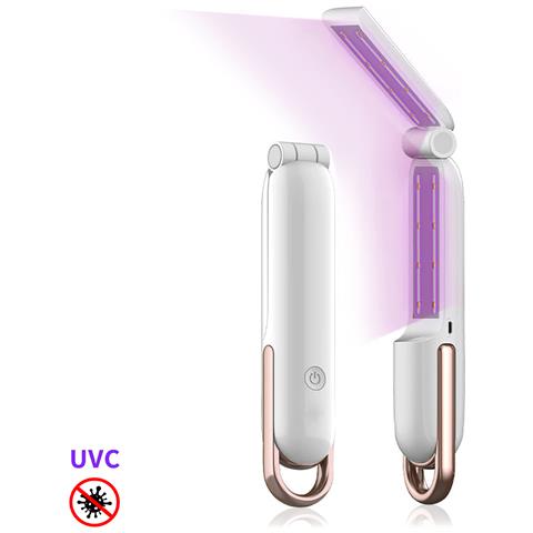 Dam Lampada Uvc Pieghevole Con 16 Led Uv. 4x4x24 Cm. Colore Bianco - Foto 1