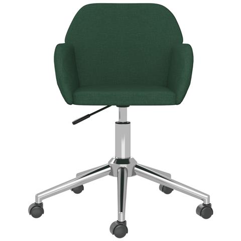 Lusso Casadino -  Sedia Da Ufficio Girevole Verde Scuro In Tessuto - Foto 2