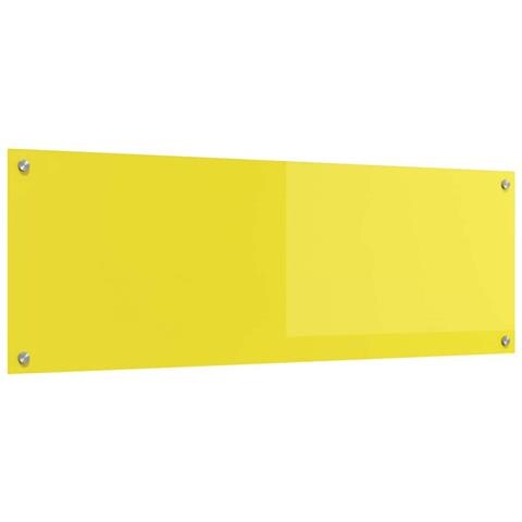 Schienale da cucina  Giallo 120x40x0,6 cm in vetro temperato - Foto 1