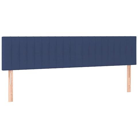 Letto a Molle con Materasso e LED Blu 120x190 cm in Tessuto - Foto 9