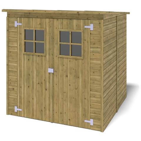 Casetta Da Giardino In Legno 3.42 M2 - 1.9x1.8 M - 12.5 Mm - Impregnata - Foto 1