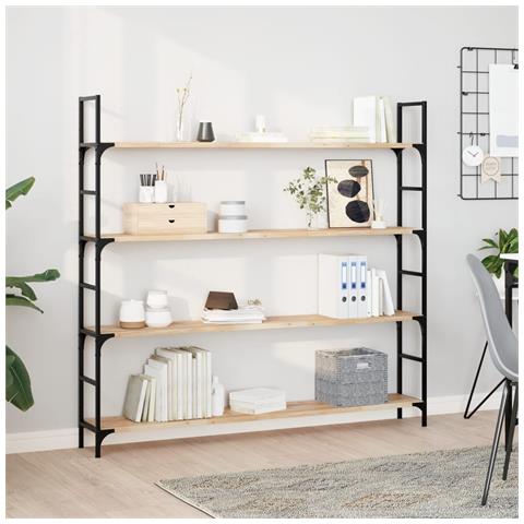 Lusso Casadino -  Mensole Da Parete 2 Pz 160x20x2 Cm Legno Acacia Non Trattato - Foto 7