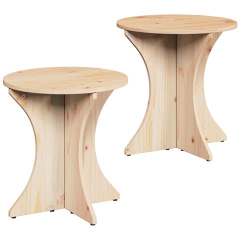 Tavolino da salotto 2 pcs Naturale 46 x 46 x 47 cm - Foto 1