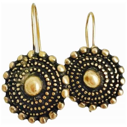 Orecchino In Stile Charro In Zamnak Placcato Oro. Chiusura A Gancio. - Foto 1