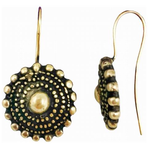 Orecchino In Stile Charro In Zamnak Placcato Oro. Chiusura A Gancio. - Foto 2