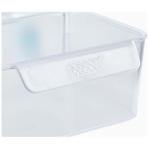 Organizzatore Frigorifero Fridgestore Contenitore Grande Per Conservazione Ottimizza Lo Spazio Con Manici E Ruote Divisorio Rimovibile Colore Trasparente Chiaro - Foto 6