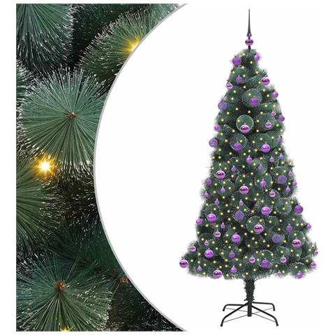 Albero di Natale artificiale pre-illuminato con set di palline - Foto 1
