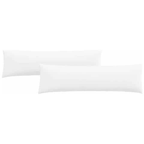 Cuscini da Divano 2 pcs Bianco 145 x 40 cm Tessuto - Foto 1