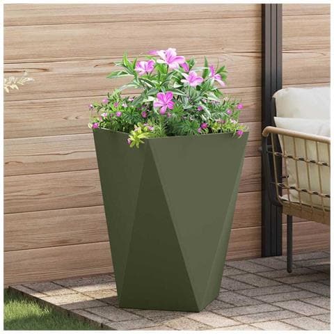 Fioriera Verde oliva 50 x 50 x 75 cm Acciaio - Foto 2