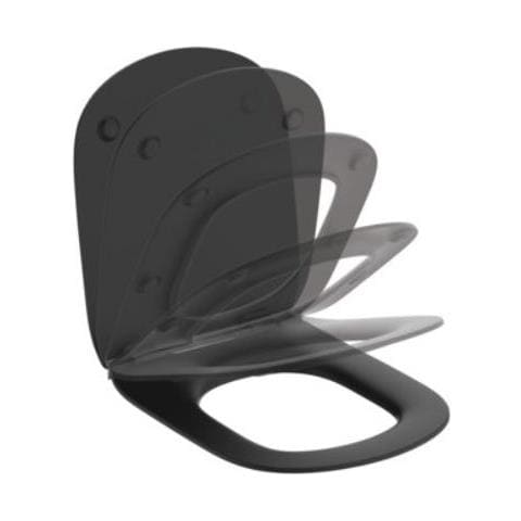 Sedile Slim A Chiusura Rallentata   Serie Tesi Art.t3527 - Nero Opaco Da Ordinare Chiusura Ammortizzata - Foto 1