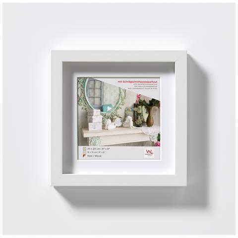 Stoccolma 3d Cornice In Legno 20x20 Bianco - Foto 1