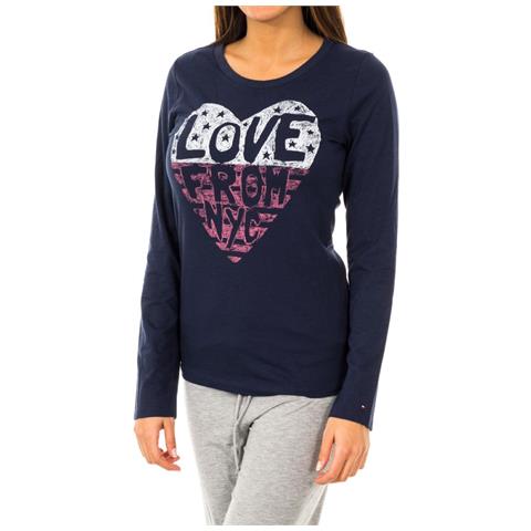 T-shirt Da Donna Girocollo A Maniche Lunghe 1487903366 - Foto 1