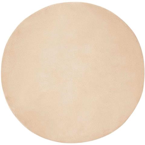 Tappeto in Pelliccia Sintetica di Coniglio Olite Beige Ø 100 cm - Foto 1