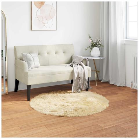 Tappeto Pecora Tafalla Crema Ø 100 cm Poliestere - Foto 2