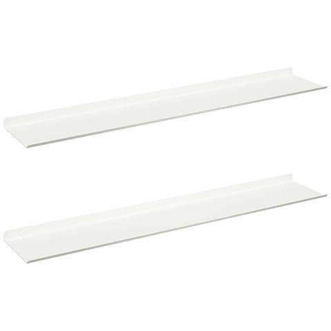 Scaffale da parete 2 pcs Bianco 100 x 18 x 2,5 cm - Foto 1