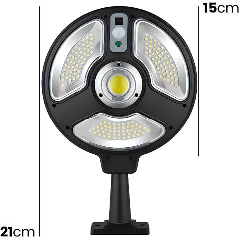 Lampada Solare Esterna 70w Orientabile A 360° Con Riflettori - Foto 2