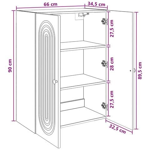 Mobiletto a muro Rovere Sonoma 66 x 34,5 x 90 cm - Foto 7