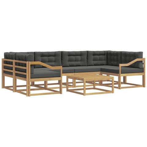 Set di divani da esterno con cuscino 5 pcs Bianco e Antracite - Foto 1