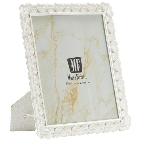 Cornice Portafoto Hearty Argento Con Profilo A Cuori 20x25 Cm - Foto 1
