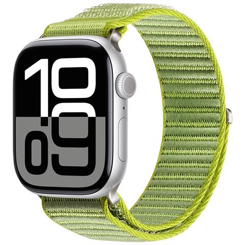 Cinturino Orologio per Apple Watch Series 11 10 42mm - Nylon, Verde - Foto 2