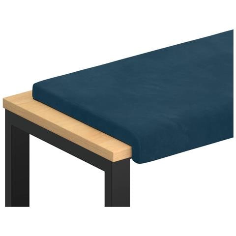 Cuscino per panchina Velluto Blu Profondità 35 cm - Foto 1