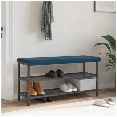 Cuscino per panchina Velluto Blu Profondità 35 cm - Foto 2