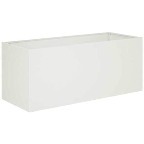Vaso da giardino Bianco 100 x 40 x 40 cm - Foto 1