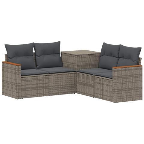 Set di divani 5 pz Grigio e Grigio Scuro - Foto 1