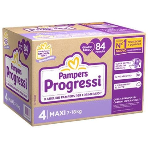 Pampers Quadri Progressi Maxi 84 Pezzi - Foto 1