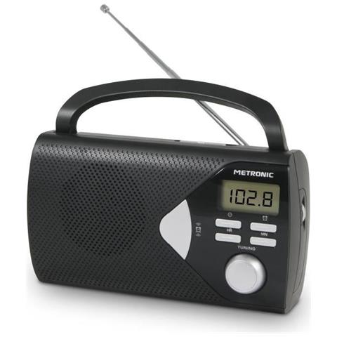 Radio Portatile Satinata Antenna Telescopica Funzione Allarme Nero - Foto 2