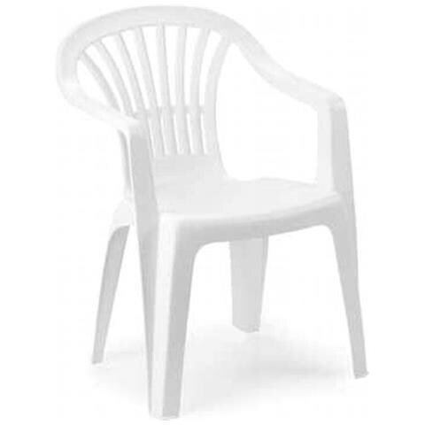 Sedia Altea Bianca Impilabile Con Braccioli - Foto 3