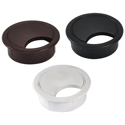 Tappo Passacavi Per Scrivania - Ø Mm 60 - Colore Marrone - Foto 2