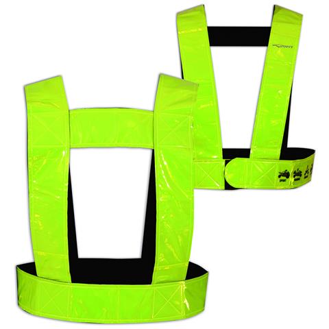 Alta Visibilità Cintura Rinfrangente Sicurezza Moto Auto Scooter Custom Fluo - Foto 1