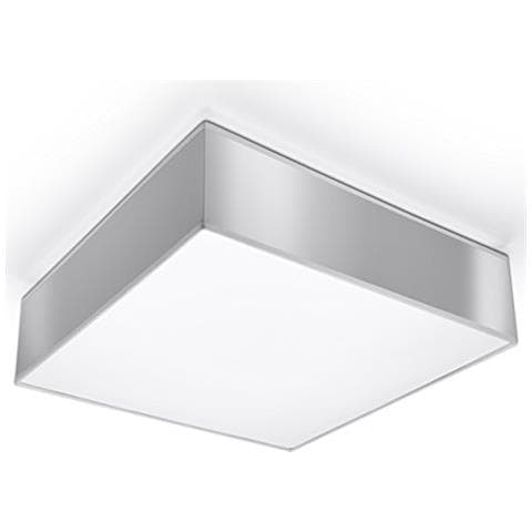 Novità! Plafoniera Grigia Per Cucina E Camera - Pvc - Ollux Horus 35 Sl. 0137 Lampada Da Soffitto Quadrata, Stile Moderno, A 2 Luci Led E-27 *** Lampade - I Prezzi Più Bassi Su Amazon! - Foto 1