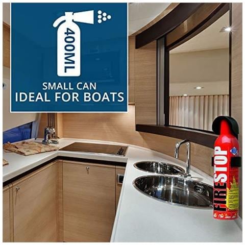 Super Guida Sh2400 Fire Stop Piccolo Estintore Spegne Minori Incendi E Impedisce Loro Di Espansione Non Tossico Lambiente Sicuro Ideale Per Auto Caravan Camper Barche 400ml - Foto 4