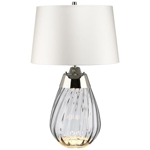 Lampada Da Tavolo A 2 Luci Piccola Fumé Con Paralume Bianco Sporco, Vetro Fumé, Paralume Bianco Sporco, E27 - Foto 2