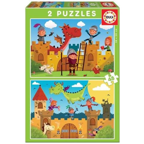 Puzzle Dragons Chevaliers 2x48 Pz - Foto 1
