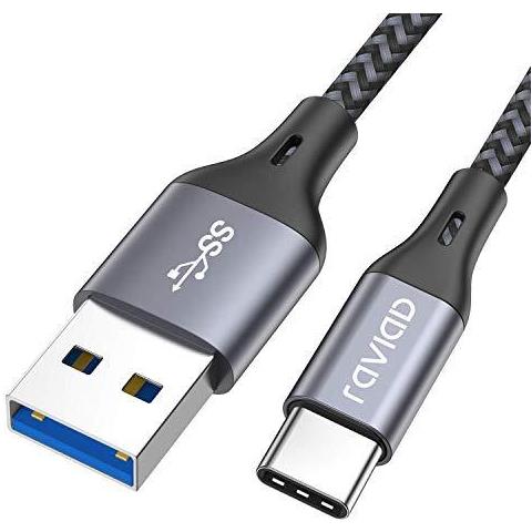 C Cavo Usb Raviad Usb 3.0 Tipo C Cavo 3.3ft 1m Nylon Intrecciato Usb C Veloce Cavo Di Ricarica Per Samsung Galaxy S10 S9 S8 A40 A70 Nota 10 9 Huawei P30 P20 Google Pixel Sony Xperia Xz Oneplus Grey - Foto 1