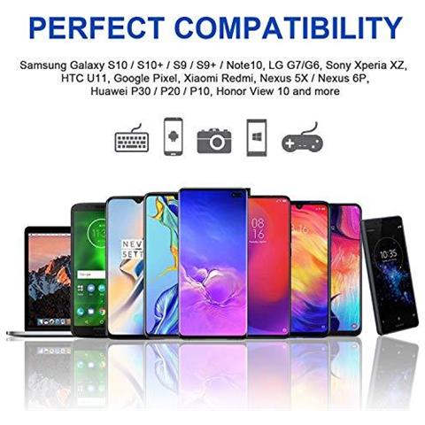 C Cavo Usb Raviad Usb 3.0 Tipo C Cavo 3.3ft 1m Nylon Intrecciato Usb C Veloce Cavo Di Ricarica Per Samsung Galaxy S10 S9 S8 A40 A70 Nota 10 9 Huawei P30 P20 Google Pixel Sony Xperia Xz Oneplus Grey - Foto 4