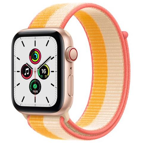 APPLE - Watch SE 44mm Impermeabile 5ATM GPS + Cellular / Bluetooth / Wi-Fi  con Cassa in Alluminio Oro Cinturino Nylon Multicolore - ePRICE