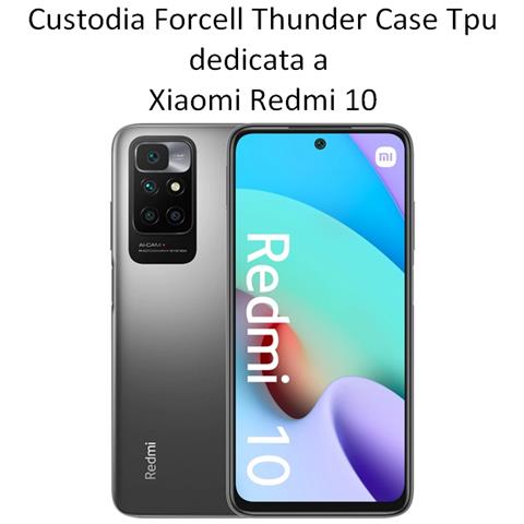 Thunder Custodia Tpu Silicone Cover Case Per Xiaomi Redmi 10 Black - Foto 2