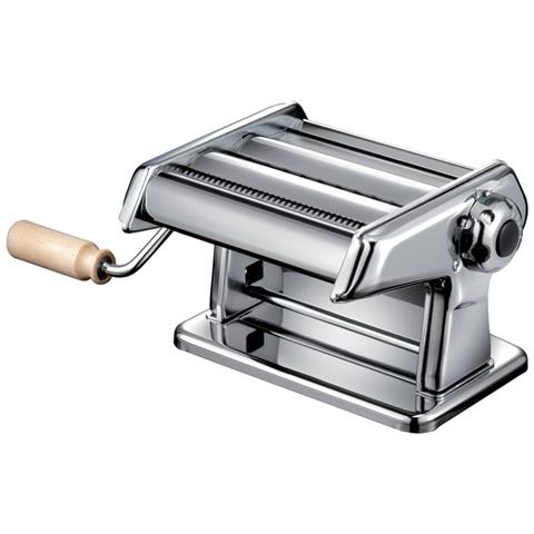 Macchina Manuale per Pasta con 6 Regolatore Spessori Sfoglia 2 Formati Pasta Acciaio Cromato - Foto 1